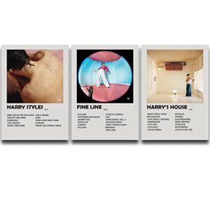 Kit 3 Quadros Placas Decorativas Harry Styles Albuns em MDF (CDs)