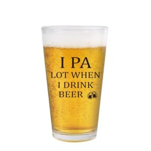 Jogskeor Copo de cerveja IPA Lot When I Drink 473 ml, presentes de cerveja para homens, aniversário, aposentadoria, presentes de Natal para pai, tio, marido, irmão (Cervejas)