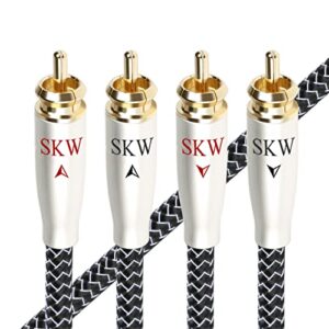 SKW Cabo de interconexão série WG 2RCA (6,5 pés/2 m) - Cabo de áudio macho para macho premium para sistemas Hi-Fi (Equipamentos)