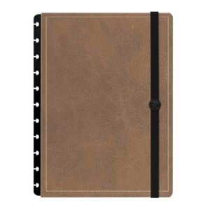 Capa e Contracapa Iscool Disc Para Caderno G Solid Touch Couro Marrom (Discos de Vinil)