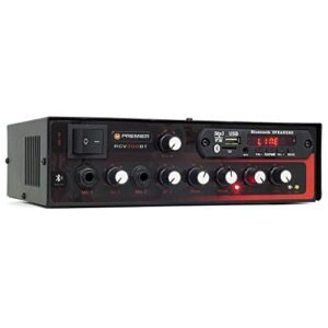 Receiver para Som Ambiente Premier Audio Slim Rcv300bt Bluetooth, Usb e Sd - 300 Watts Rms (Equipamentos)