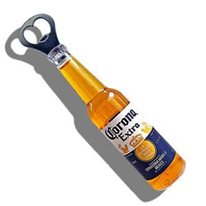 Abridor de garrafa de cerveja magnético tamanho grande garrafa de cerveja bar geladeira decoração única presentes de aniversário coleção de presentes de aniversário altura 21,5 cm (Corona Extra) (Cervejas)