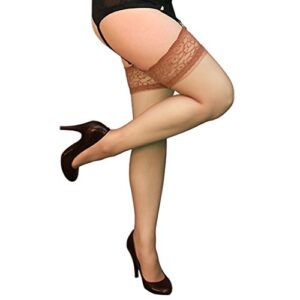 Berkshire Meias femininas plus size Queen Silky Sheer Sexyhose 1361, Nude., C-D (CDs)