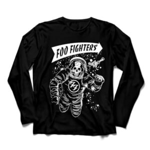 Ultrav Store, Camiseta Manga Longa Masculina Foo Fighters Cor:Preta;Tamanho:G (CDs)