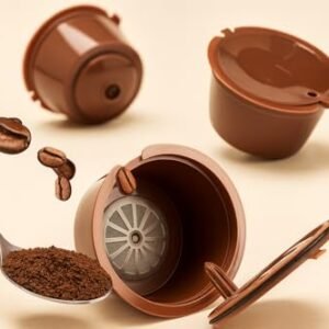 Cápsulas Reutilizável Regarregável Kit com 3 Cápsulas de Café Reutilizáveis Ecológicas, Laváveis, Compatível Com Cafeteiras – SHACK (Café)