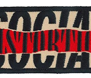 C&D Visionary Patch com logotipo rasgado Social Distortion, preto, vermelho (CDs)