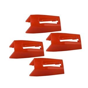 Agulha de reposição para toca-discos NP1 NP6 Stylus compatível com Ion Max LP Classic LP Archive Crosley CR8005D Jenson 1byone Vinyl Record LPplayer Phonograph - Pacote com 4 (ABS - Vermelho) (Equipamentos)