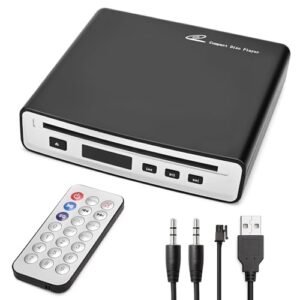 External Universal CD Player for Car - Portable CD Player with USB Port AUX Port Plugs into Car, Laptop, TV, Mac, Computer Plug & Play (CDs)