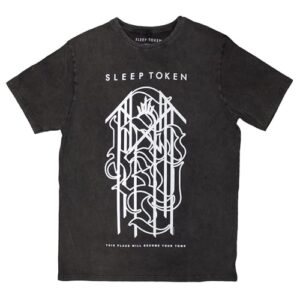 Camiseta Sleep Token Tomb Sigil Stone Wash carvão, Carvão Ativado, G (CDs)