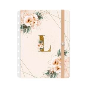 Capa e Contracapa Iscool Disc Para Caderno Monograma Floral Nude E Dourado Letra L (M (17 x 23 cm)) (Discos de Vinil)