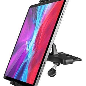 woleyi Suporte para tablet de carro com slot de CD, leitor de CD giratório de 360°, tablet e telefone para iPad Pro 9,7, 11, 12.9 Air Mini 5 4 3 2, Samsung Galaxy Tabs, Switch, iPhone, mais celulares (CDs)