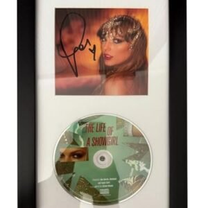 Taylor_Swift Signed the Life of a Showgirl #1 CD Autografado Capa de exibição emoldurada 16,5 x 12 (CDs)