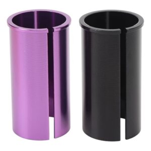 Adaptador de Tubo de Espigão de Liga de Alumínio, Cnc Usinado Cd Textura Ciclo Selim Reduzindo Calço de Manga, para Ciclos de Montanha e Estrada (27,2-28,6 mm) (CDs)