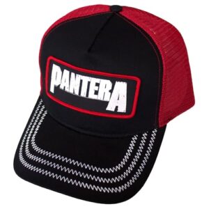 Rock Off officially licensed products Boné de beisebol Pantera Patch Band logotipo caminhoneiro tamanho único vermelho (CDs)