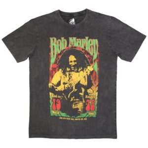 Camiseta Bob Marley 1978 Stone Wash carvão, Carvão Ativado, G (CDs)
