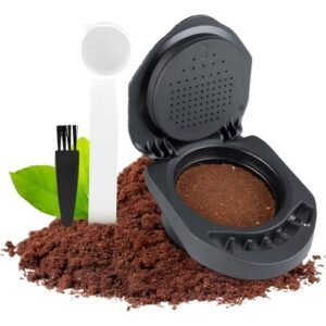 Cápsula Reutilizável para Dolce Gusto, Kit com Colher Medidora e Pincel de Limpeza, Compatível com Café Moído (Café)