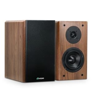 VEDO Caixa acústica passiva de estante, 5,5 polegadas, 200W, estéreo de duas vias com altas e médias frequências, adequada para sistemas de home theater; requer um amplificador (Equipamentos)