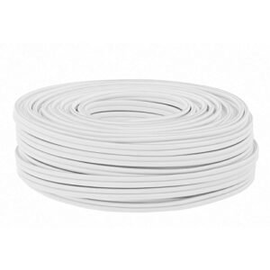 DCSk Cabo de alto-falante branco - feito na Alemanha - Fio de alto-falante de cobre puro para HiFi ou áudio automotivo - AWG 16 funções - Cabo de alto-falante 50 m - 2 x 1,5 mm² (Equipamentos)