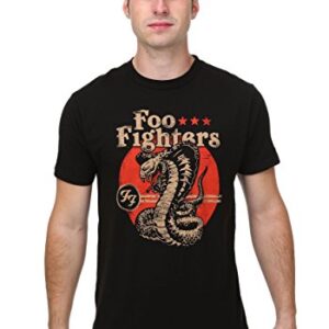 Foo Fighters Camiseta de manga curta oficial Merch Cobra, Preto, M (CDs)