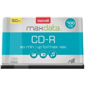 Maxell 623251/648250 700MB CD-Rs de 80 minutos (eixo de 50 ct), azul (CDs)