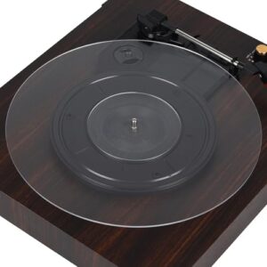 Tapete para toca-discos de acrílico: 30,5 cm, tapete deslizante de vinil, acessórios para toca-discos antiestático, qualidade de som aprimorada, redução de ruído (transparente) (Equipamentos)