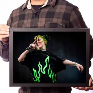 Generico Quadro Billie Eilish Poster Moldurado (CDs)