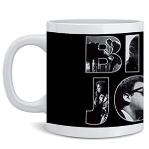 Billy Joel Foto Colagem Clássica Rock Concert Tour 70s 80s Música Mercadoria Cerâmica Caneca de Café Xícara de Chá Divertida Novidade 340 g (CDs)