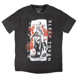 Camiseta Sleep Token Euclid Stone Wash, Carvão, G (CDs)