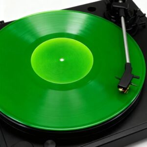 NICENEEDED Tapete de acrílico para toca-discos verde, 30,5 cm, tapete vintage para toca-discos, tapetes deslizantes de vinil para toca-discos antiestáticos e graves definidos (Equipamentos)