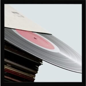 eletecpro Moldura preta de 12,5 x 12,5 cm, moldura de vinil de PVC resistente e leve, para álbum de música de 30,5 cm, tela de vinil clássica para decoração de parede de casa, suporte de capa de álbum (Discos de Vinil)