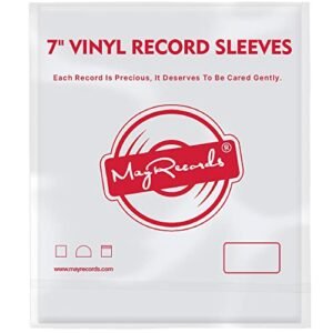 sdroceRyaM 50 peças de discos de vinil de 17,78 cm mangas externas de plástico transparente para discos de vinil protetor de armazenamento para capas de álbuns LP (Discos de Vinil)