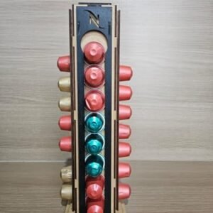 Porta Capsulas Compátivel para Nespresso Original Preto Cantinho do Café Organização ,32 Capsulas Preta Armazenamento Pouco Espaço Cantinho Coffe Sofisticação Resistente (Café)