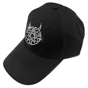 Boné de beisebol masculino Disturbed Icon & Logo Preto, Preto, Tamanho Único - Disturbed (CDs)