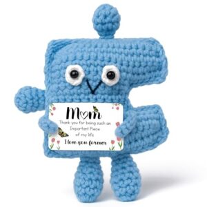 ZENLIV Gifts for Mom from Daughter Son, Emotional Support Crochet Gift for Mother Birthday Christmas Mother's Day, Inspirational Piece for Boyfriends Mom Stepmom, Handmade Crochet Mother Daughter Gift (CDs)