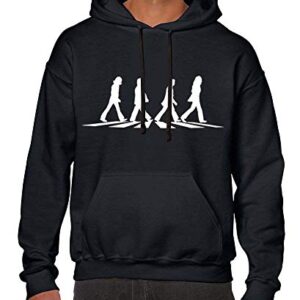 Moletom com capuz Vincidade Veritas The Beatles manga comprida camiseta Abbey Road Crosswalk Merchandise HS1, Blackwhite, X-Large (CDs)