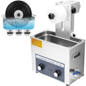 Limpador De Disco De Vinil Ultrassônico 6l 4 Pcs One Time Auto Rotating Double Sided Lp Cleaning 0-30 Minutes Timing Sistema De Limpeza De Discos De Vinil, 110V (Discos de Vinil)