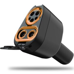 NiwNiw Adaptador 2 em 1 CCS e J1772 para Tesla, 250KW CCS1 para NACS Carregamento Superrápido para Tesla Model 3, Y, S, X e Cybertruck, compatível com estações de carregamento nível 1 2 3 (CDs)