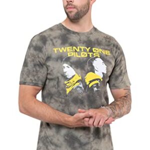 Twenty One Pilots Camiseta com logotipo da banda nas costas unissex verde, Verde, G (CDs)