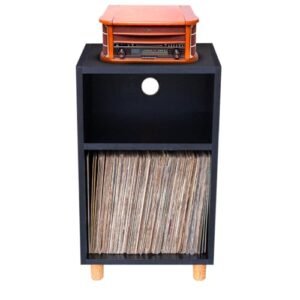 Estante Rack Para Discos de Vinil LPs (Preto) (Equipamentos)