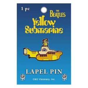 Broche de lapela de metal com logotipo submarino amarelo dos Beatles (CDs)