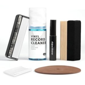 Kit de limpeza de disco de vinil 6 em 1 com pano de microfibra/protetor de etiqueta/escova Stylus (Discos de Vinil)
