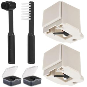 Agulha de reposição para toca-discos de diamante ATN3600L 2 peças com 2 escovas de limpeza - caneta giratória para Audio-Technica AT-LP60X/AT-LP60XBT | Agulha de alta precisão para toca-discos de (Discos de Vinil)