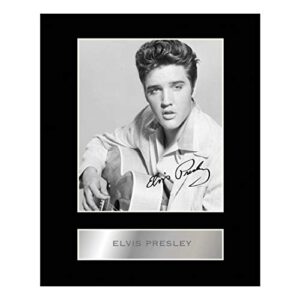 icônico Pics Elvis Presley Foto Montada Assinada (Discos de Vinil)