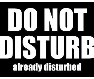 Creative Concept Ideas Do Not Disturb Already Disturbed Adesivo de vinil decalque engraçado | Carros Caminhões Vans Paredes Laptop|Branco |14 x 9,5 cm|CCI1651 (CDs)