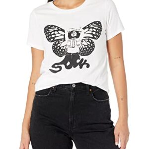 Olivia Rodrigo Camiseta feminina padrão Sour Butterfly Baby, Branco, GG (CDs)