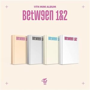 TWICE BETWEEN 1&2 11th Mini Album Complete Version CD+1p Poster+1p Folding Poster On Pack+PhotoBook+1p Polaroid+Crosscode Postcard+1ea Sticker+5p PhotoCard+1ea Heart Glass+1p Message+Tracking Sealed (CDs)