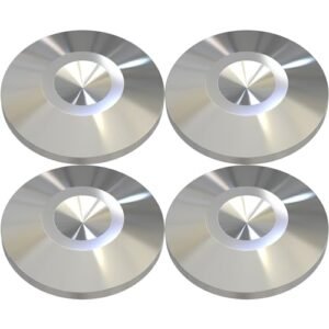 Tapetes de aço inoxidável HiFi para alto falante, suporte de isolamento de alto-falante, base de proteção de chão para toca-discos subwoofer, alto-falante amplificador, CD leitor de DVD. (Equipamentos)