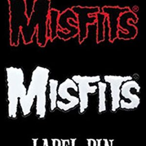 C&D Visionary Broche de lapela de metal com logotipo Misfits, 5 cm, preto, branco (CDs)