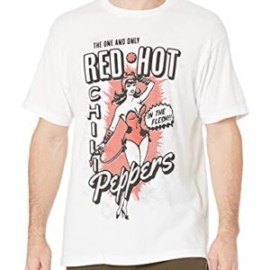 Red Hot Chili Peppers Camiseta unissex adulta padrão oficial Devil Girl branca, Branco, G (CDs)