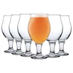 Jogo 6 Taças De Vidro Para Cerveja Chopp Tulipa Angelina 570ml (Cervejas)